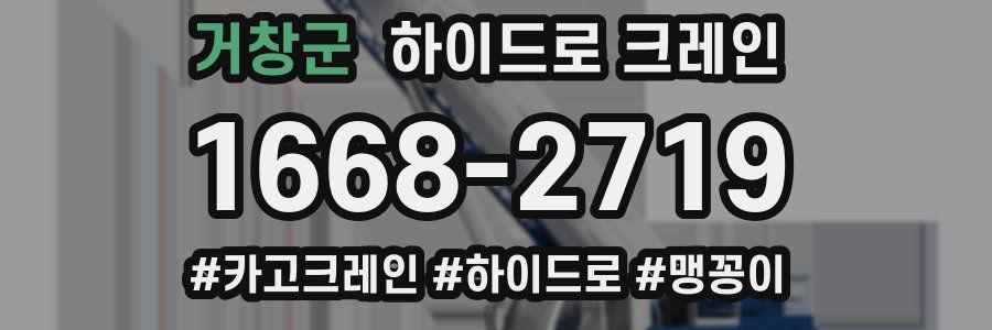 거창군 하이드로 크레인