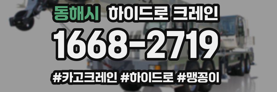 동해시 하이드로 크레인