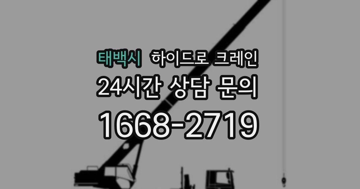 태백시 하이드로 크레인