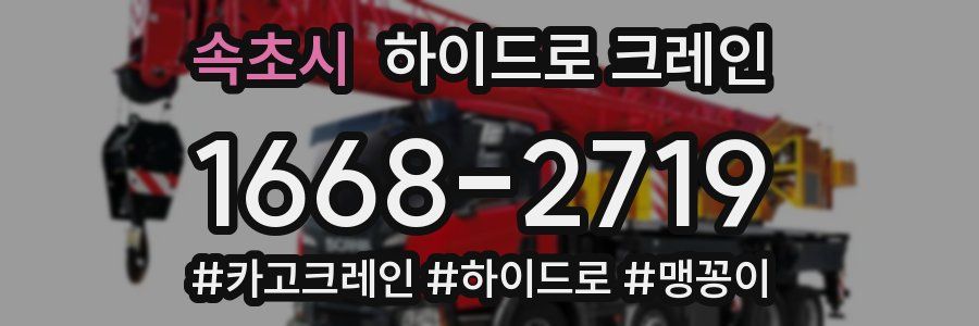 속초시 하이드로 크레인