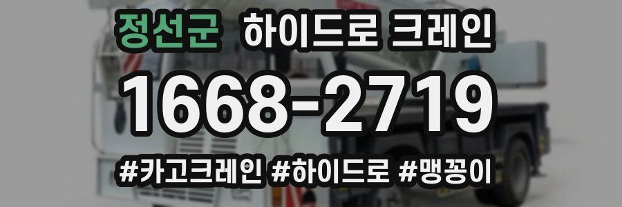 정선군 하이드로 크레인