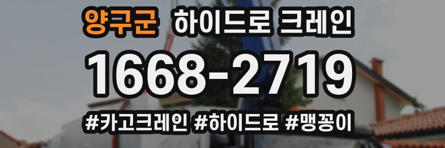 양구군 하이드로 크레인