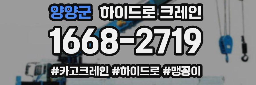 양양군 하이드로 크레인