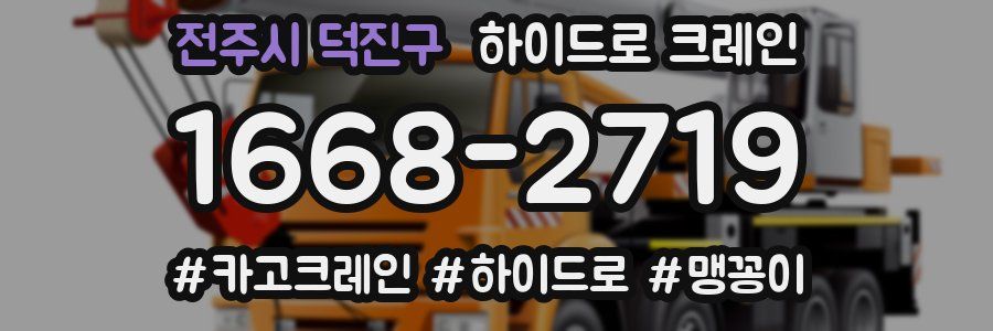 전주시 덕진구 하이드로 크레인