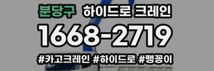 분당구 하이드로 크레인