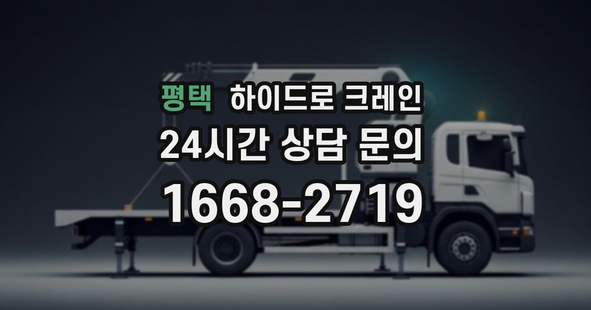 평택 하이드로 크레인