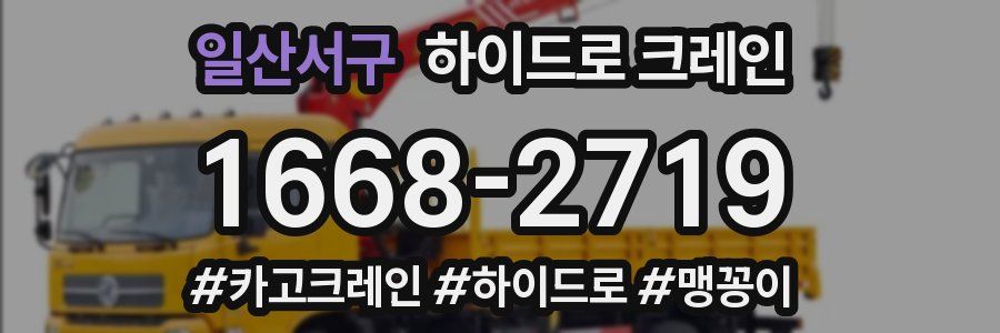 일산서구 하이드로 크레인