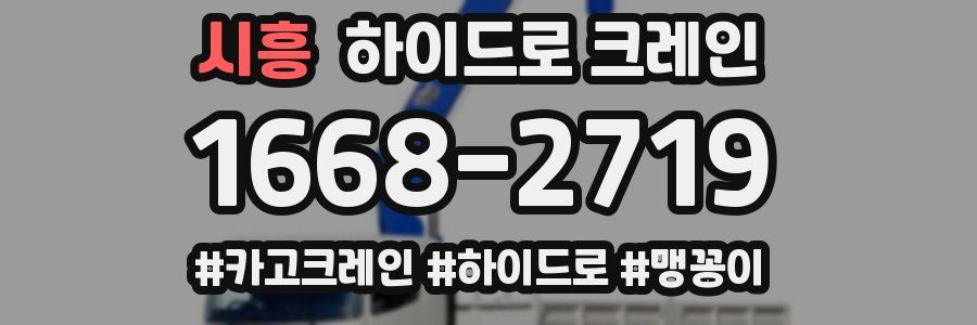 시흥 하이드로 크레인