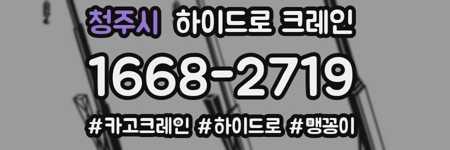 청주시 하이드로 크레인