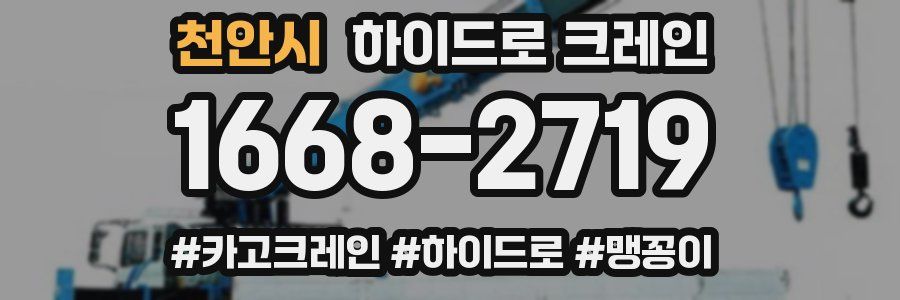 천안시 하이드로 크레인