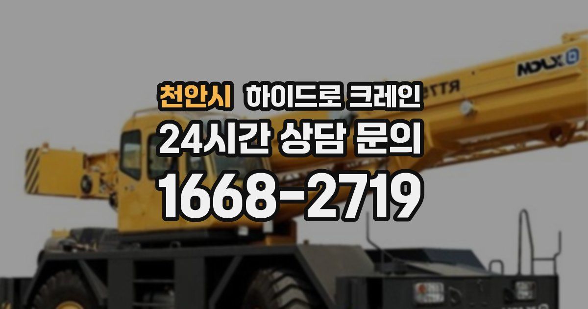 천안시 하이드로 크레인