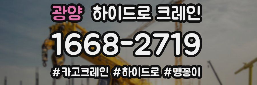 광양 하이드로 크레인