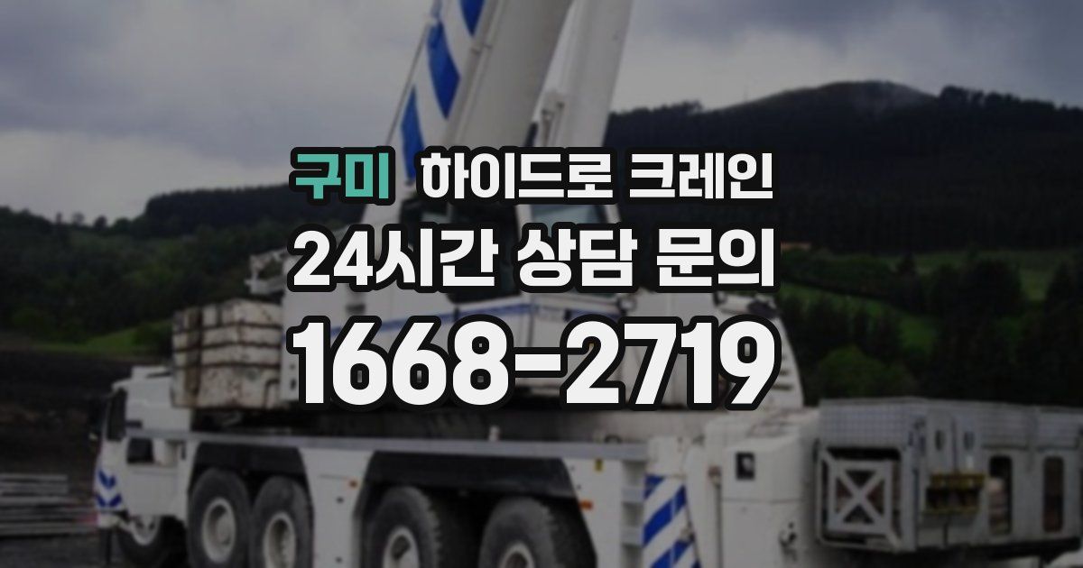 구미 하이드로 크레인