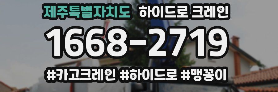 제주특별자치도 하이드로 크레인