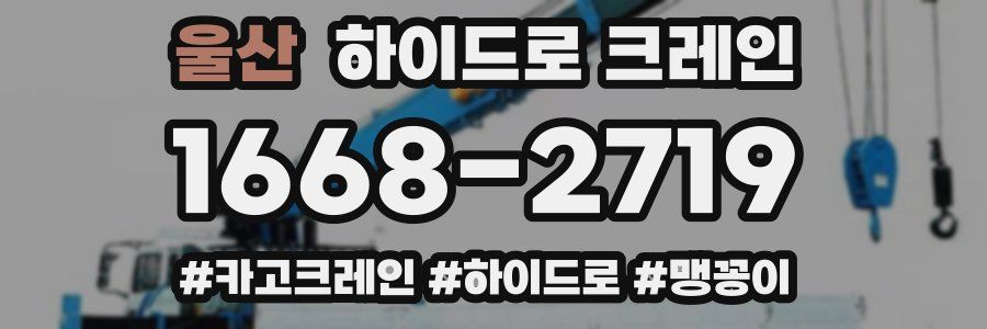 울산 하이드로 크레인