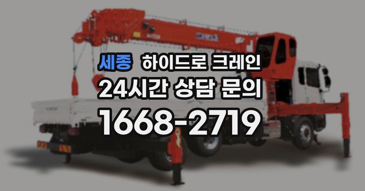 세종 하이드로 크레인