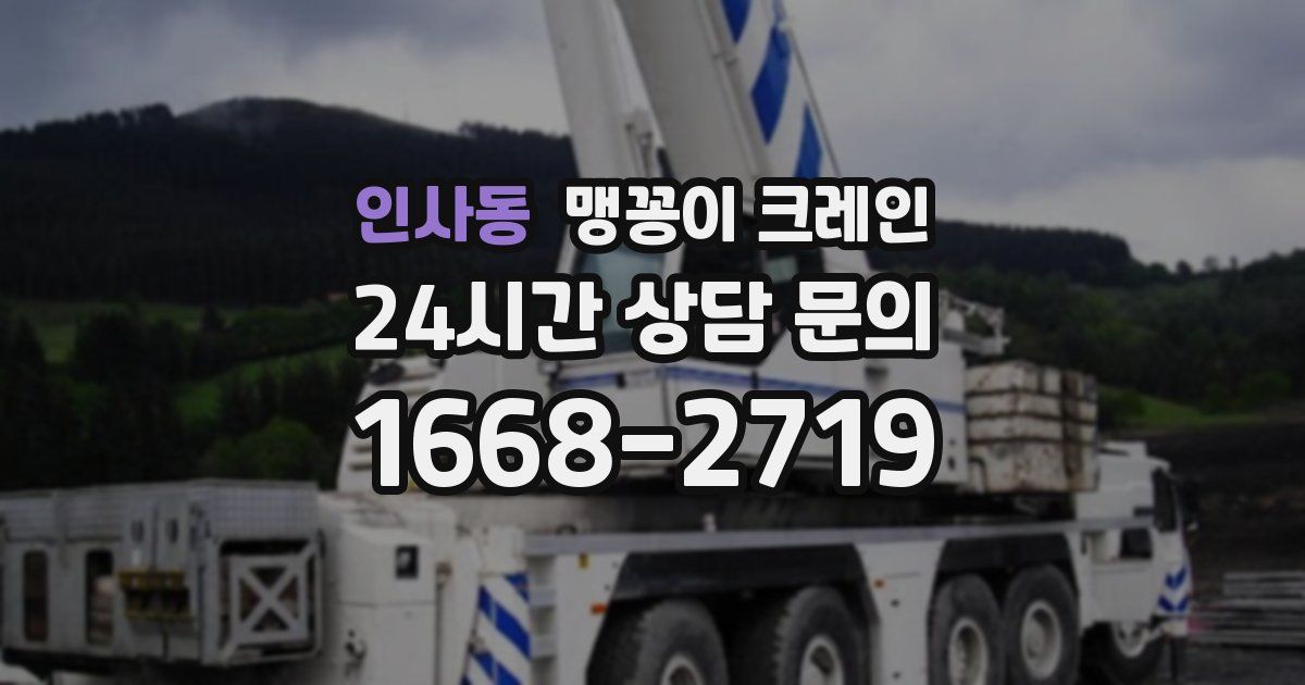 인사동 맹꽁이 크레인