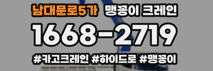 남대문로5가 맹꽁이 크레인