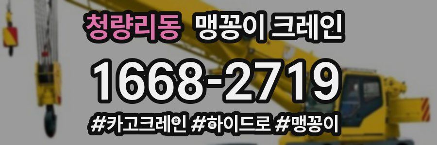 청량리동 맹꽁이 크레인