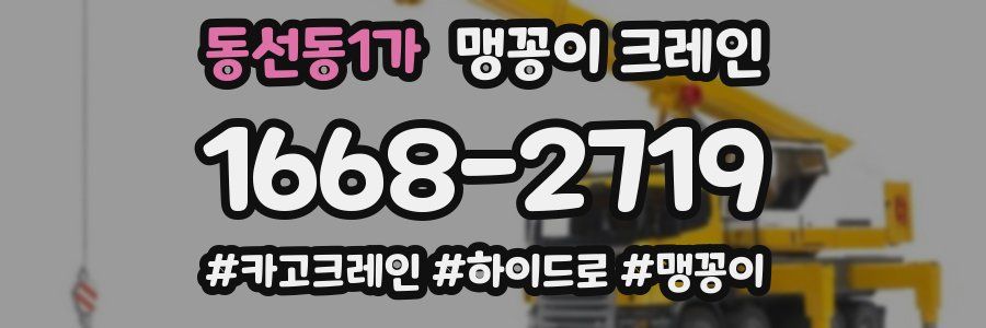 동선동1가 맹꽁이 크레인