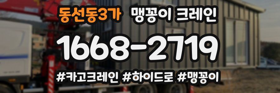동선동3가 맹꽁이 크레인