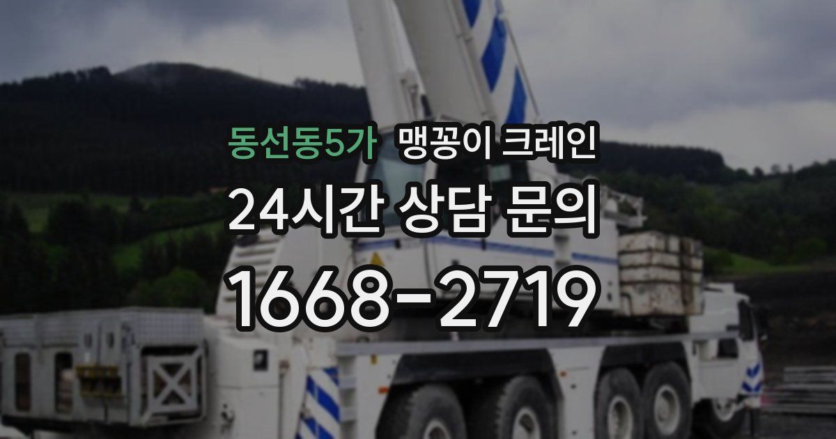 동선동5가 맹꽁이 크레인