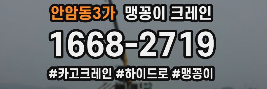 안암동3가 맹꽁이 크레인