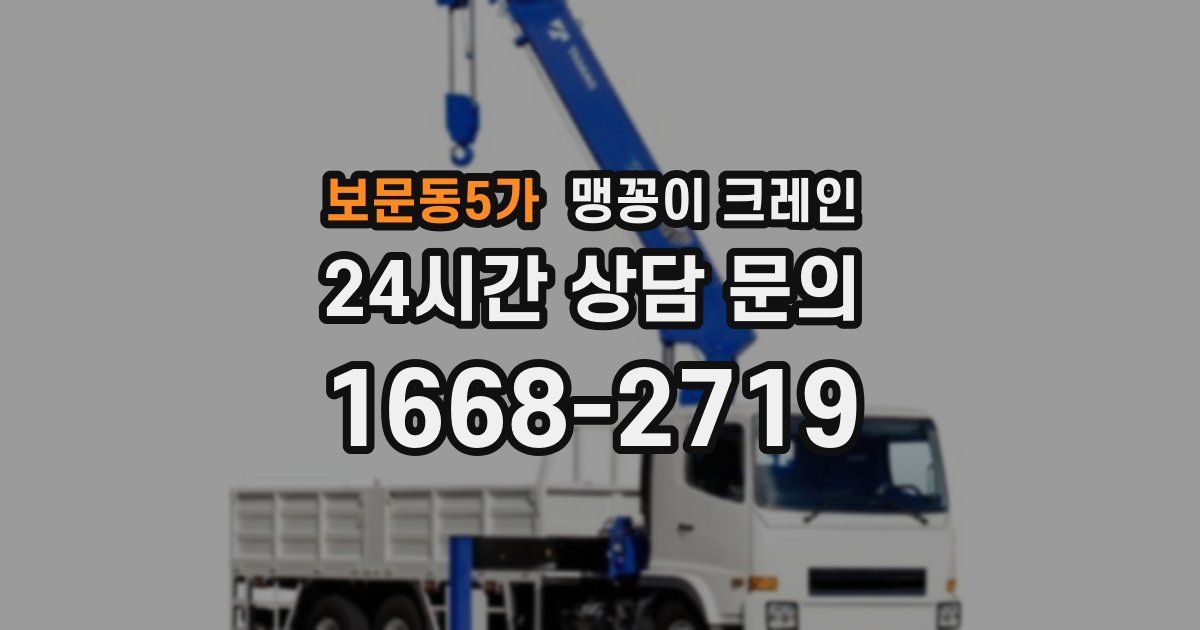 보문동5가 맹꽁이 크레인