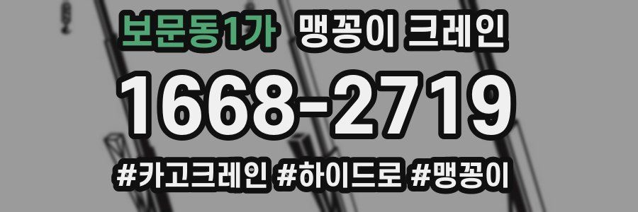 보문동1가 맹꽁이 크레인