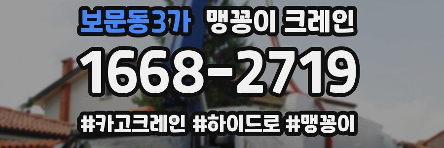 보문동3가 맹꽁이 크레인