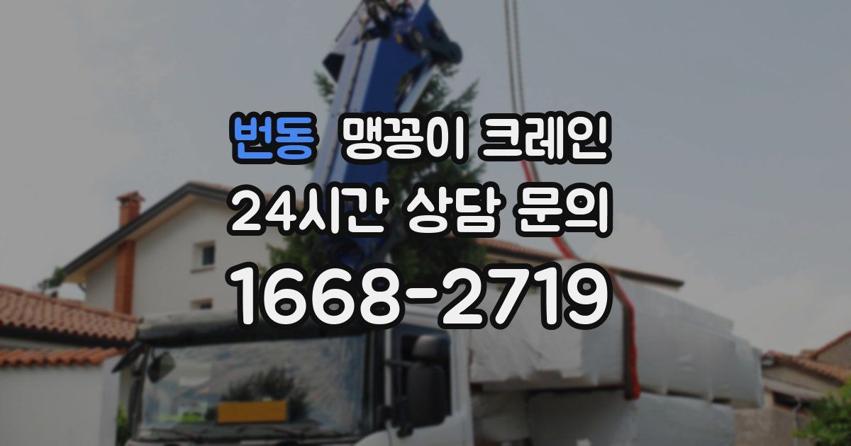 번동 맹꽁이 크레인