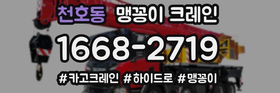 천호동 맹꽁이 크레인