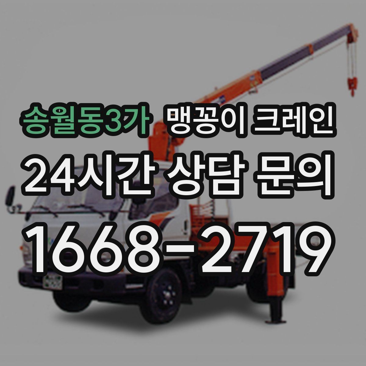 송월동3가 맹꽁이 크레인 작업 시간대 선택이 중요한 이유