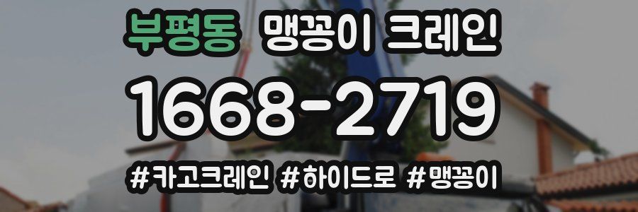 부평동 맹꽁이 크레인