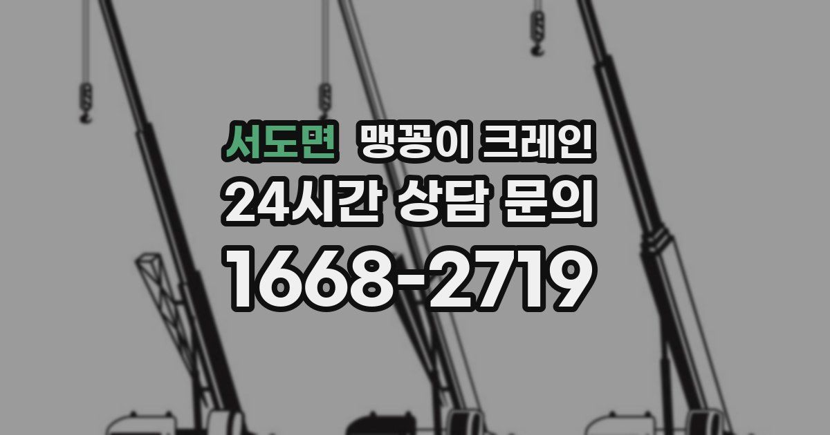 서도면 맹꽁이 크레인
