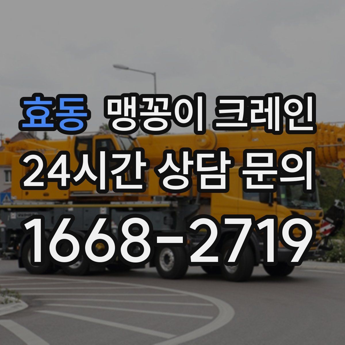 효동 맹꽁이 크레인 지하주차장 작업에 자주 쓰이는 이유