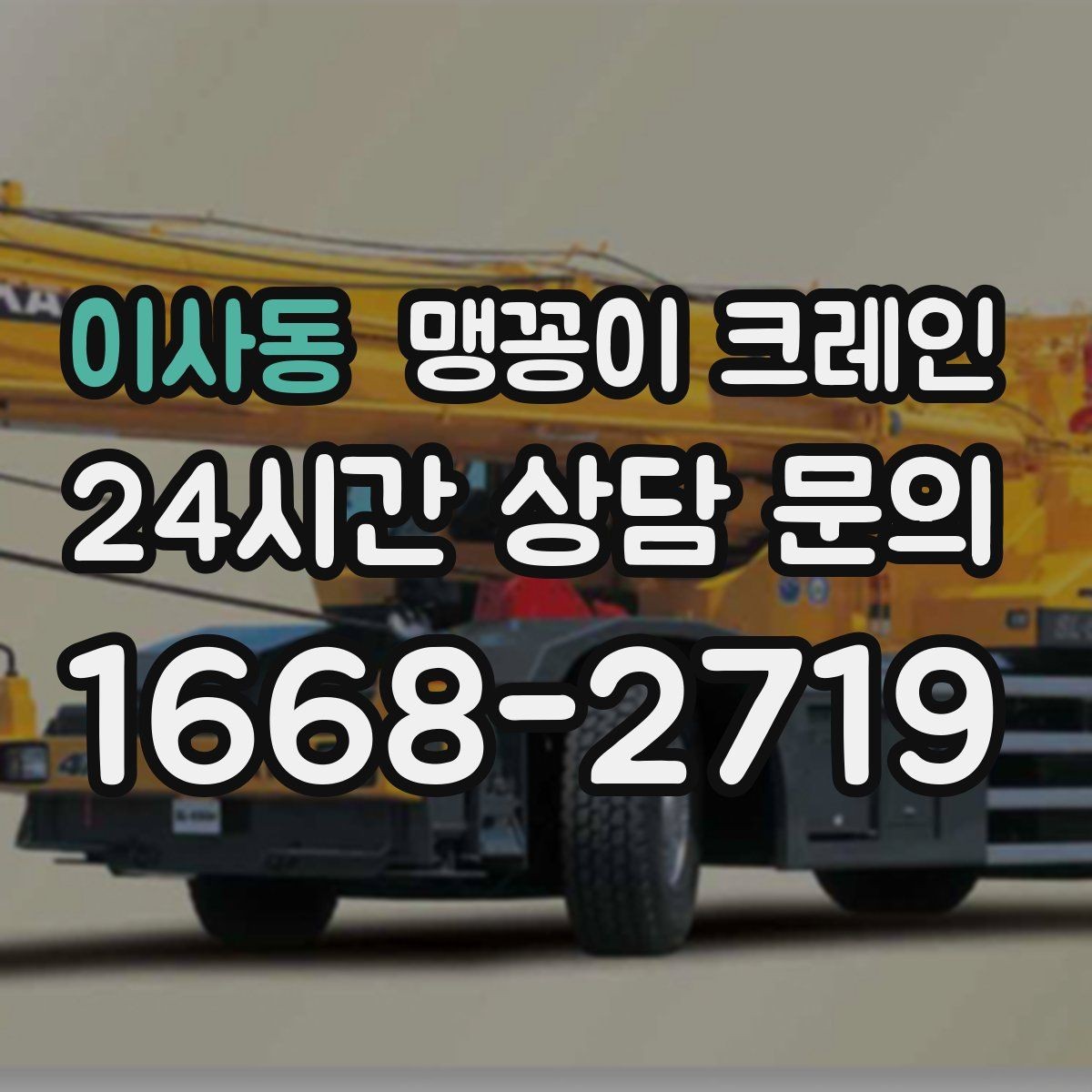 이사동 맹꽁이 크레인 당일 출동을 위해 필요한 정보