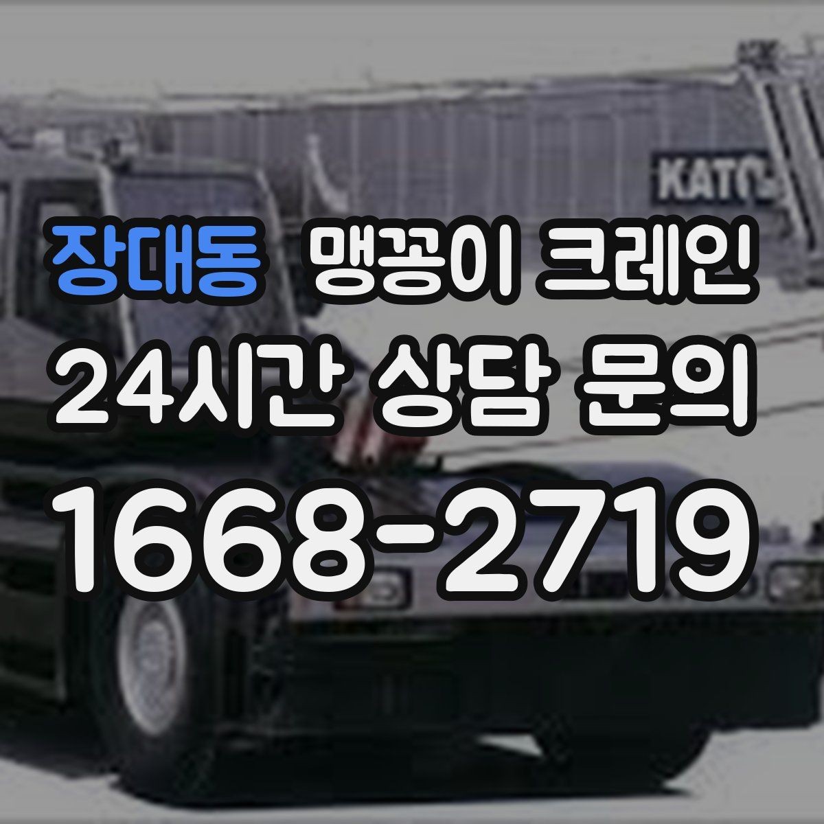 장대동 맹꽁이 크레인 카고 크레인과 비교해 유리한 현장 조건