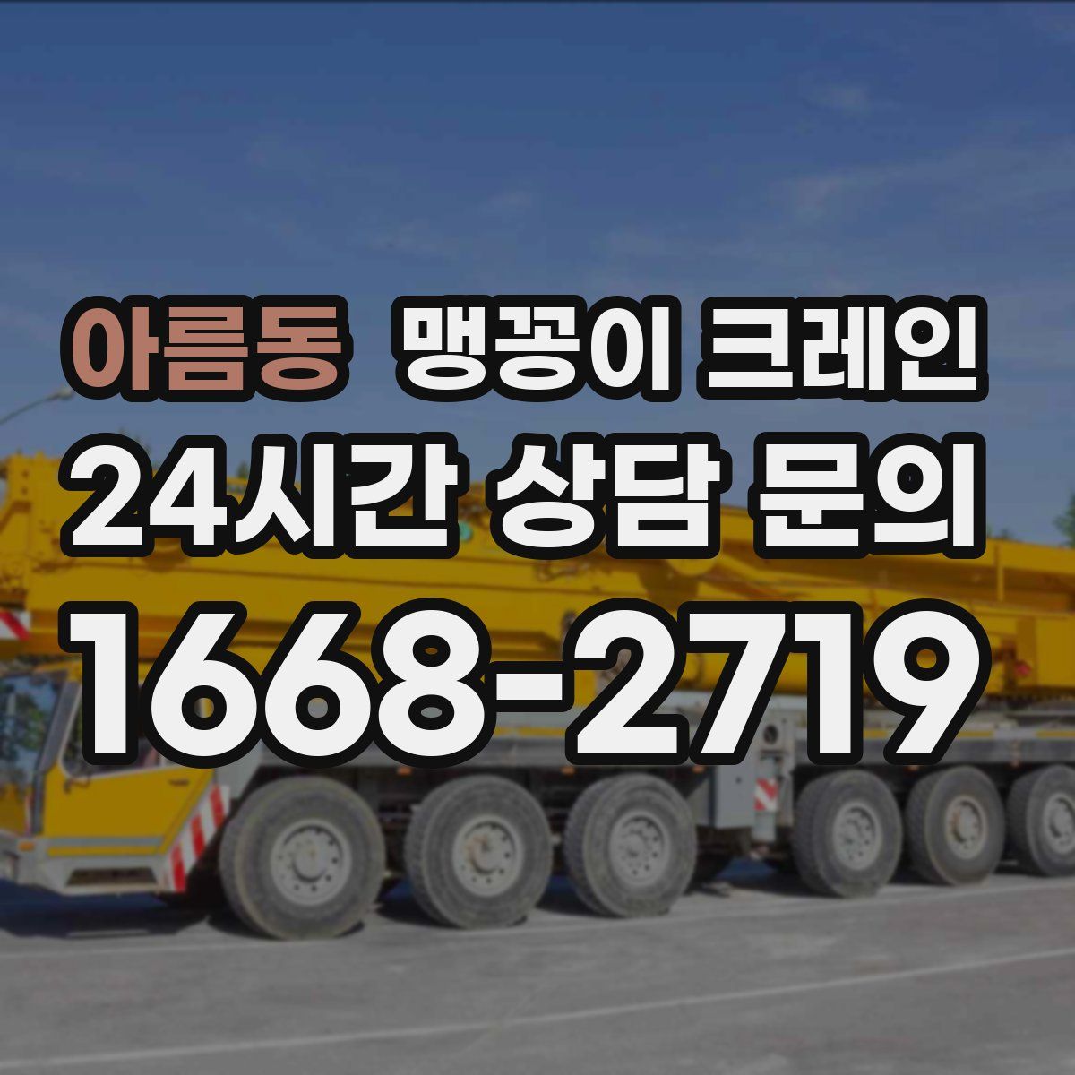 아름동 맹꽁이 크레인