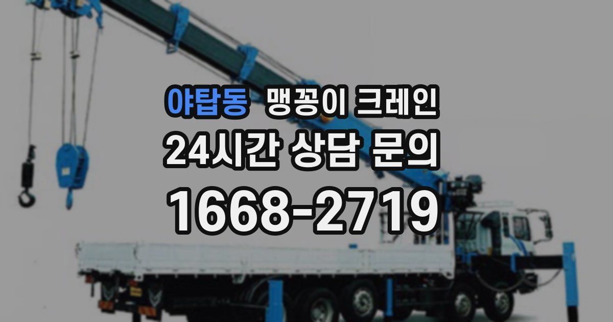 야탑동 맹꽁이 크레인