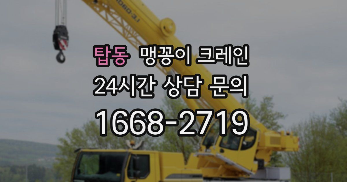 탑동 맹꽁이 크레인
