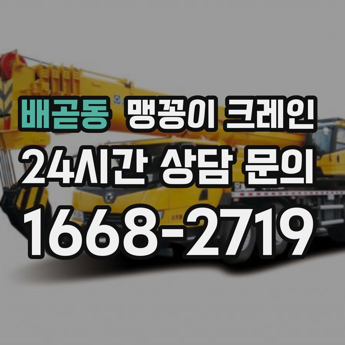 배곧동 맹꽁이 크레인 긴급 작업이 가능한 상황과 준비