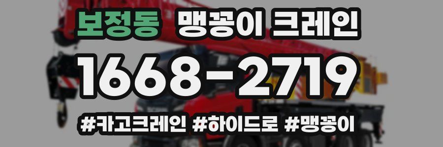 보정동 맹꽁이 크레인