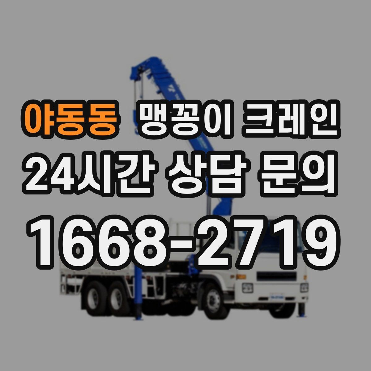 야동동 맹꽁이 크레인 하이드로 크레인과 작업 성격이 다른 이유