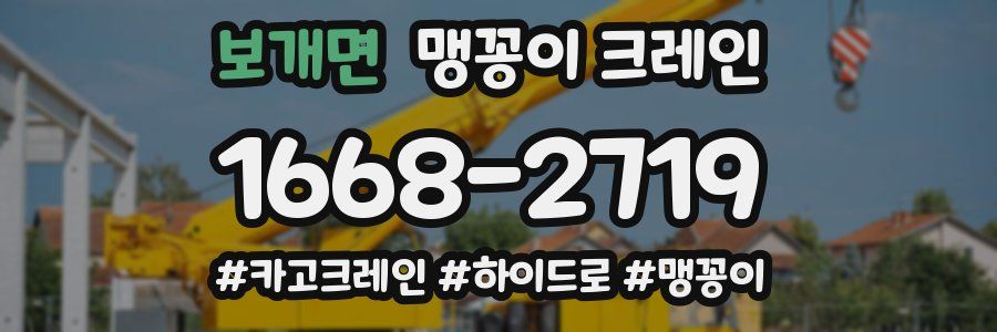 보개면 맹꽁이 크레인