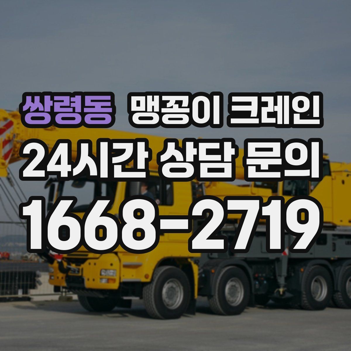 쌍령동 맹꽁이 크레인 현장에 맞는 장비 선정이 중요한 이유