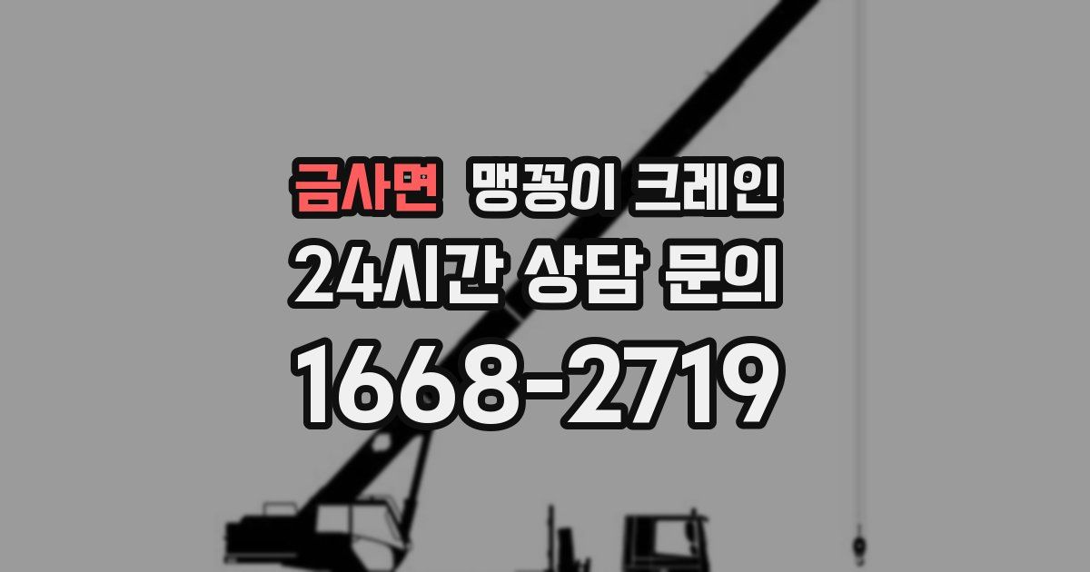 금사면 맹꽁이 크레인