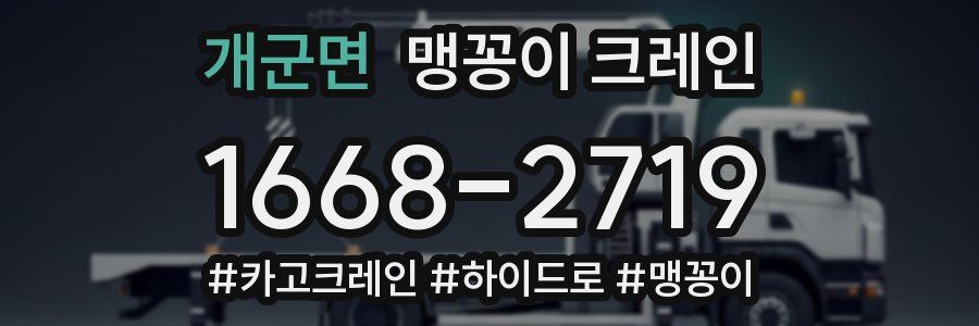 개군면 맹꽁이 크레인