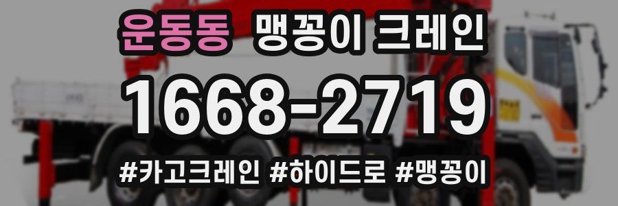 운동동 맹꽁이 크레인