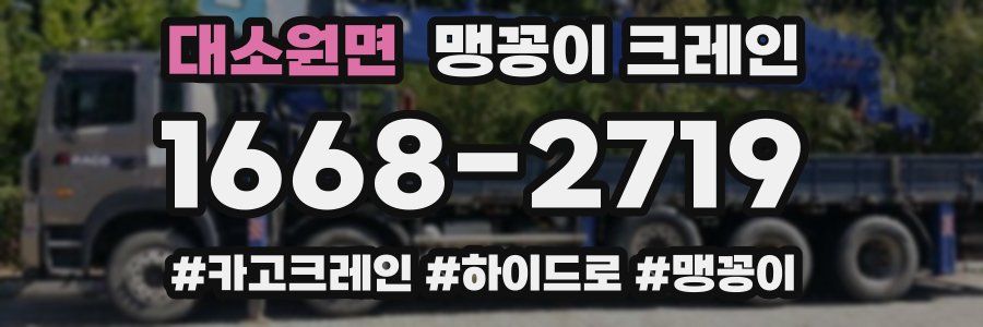 대소원면 맹꽁이 크레인